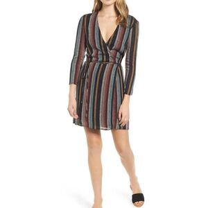 Rails Lola Metallic Strips Wran Dress M